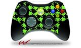 Houndstooth Neon Lime Green on Black - Decal Style Skin fits Microsoft XBOX 360 Wireless Controller (CONTROLLER NOT INCLUDED)