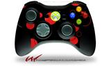 Lots of Dots Red on Black - Decal Style Skin fits Microsoft XBOX 360 Wireless Controller (CONTROLLER NOT INCLUDED)