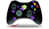 Lots of Dots Purple on Black - Decal Style Skin fits Microsoft XBOX 360 Wireless Controller (CONTROLLER NOT INCLUDED)