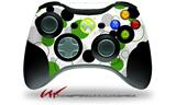 Lots of Dots Green on White - Decal Style Skin fits Microsoft XBOX 360 Wireless Controller (CONTROLLER NOT INCLUDED)