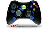 Lots of Dots Blue on Black - Decal Style Skin fits Microsoft XBOX 360 Wireless Controller (CONTROLLER NOT INCLUDED)