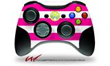 Kearas Psycho Stripes Hot Pink and White - Decal Style Skin fits Microsoft XBOX 360 Wireless Controller (CONTROLLER NOT INCLUDED)