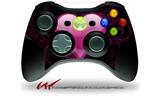 Glass Heart Grunge Hot Pink - Decal Style Skin fits Microsoft XBOX 360 Wireless Controller (CONTROLLER NOT INCLUDED)