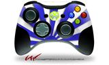 Rising Sun Japanese Flag Blue - Decal Style Skin fits Microsoft XBOX 360 Wireless Controller (CONTROLLER NOT INCLUDED)