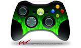 Fire Green - Decal Style Skin fits Microsoft XBOX 360 Wireless Controller (CONTROLLER NOT INCLUDED)
