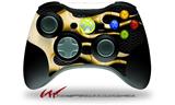 Metal Flames Yellow - Decal Style Skin fits Microsoft XBOX 360 Wireless Controller (CONTROLLER NOT INCLUDED)