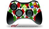 Argyle Red and Green - Decal Style Skin fits Microsoft XBOX 360 Wireless Controller (CONTROLLER NOT INCLUDED)