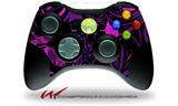 Twisted Garden Purple and Hot Pink - Decal Style Skin fits Microsoft XBOX 360 Wireless Controller (CONTROLLER NOT INCLUDED)