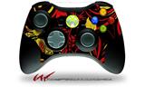 Twisted Garden Red and Yellow - Decal Style Skin fits Microsoft XBOX 360 Wireless Controller (CONTROLLER NOT INCLUDED)
