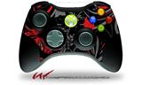 Twisted Garden Gray and Red - Decal Style Skin fits Microsoft XBOX 360 Wireless Controller (CONTROLLER NOT INCLUDED)