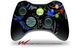 Twisted Garden Gray and Blue - Decal Style Skin fits Microsoft XBOX 360 Wireless Controller (CONTROLLER NOT INCLUDED)