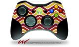 Zig Zag Yellow Burgundy Orange - Decal Style Skin fits Microsoft XBOX 360 Wireless Controller (CONTROLLER NOT INCLUDED)