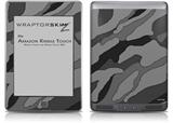 Camouflage Gray - Decal Style Skin (fits Amazon Kindle Touch Skin)