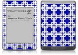 Boxed Royal Blue - Decal Style Skin (fits Amazon Kindle Touch Skin)