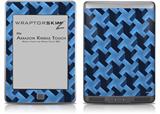 Retro Houndstooth Blue - Decal Style Skin (fits Amazon Kindle Touch Skin)