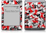Sexy Girl Silhouette Camo Red - Decal Style Skin (fits Amazon Kindle Touch Skin)