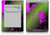 Halftone Splatter Hot Pink Green - Decal Style Skin (fits Amazon Kindle Touch Skin)