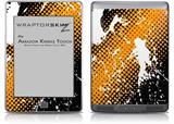 Halftone Splatter White Orange - Decal Style Skin (fits Amazon Kindle Touch Skin)