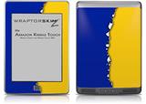 Ripped Colors Blue Yellow - Decal Style Skin (fits Amazon Kindle Touch Skin)