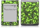 Scattered Skulls Neon Green - Decal Style Skin (fits Amazon Kindle Touch Skin)