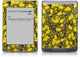 Scattered Skulls Yellow - Decal Style Skin (fits Amazon Kindle Touch Skin)