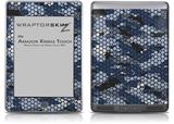 HEX Mesh Camo 01 Blue - Decal Style Skin (fits Amazon Kindle Touch Skin)