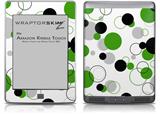 Lots of Dots Green on White - Decal Style Skin (fits Amazon Kindle Touch Skin)