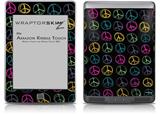 Kearas Peace Signs on Black - Decal Style Skin (fits Amazon Kindle Touch Skin)