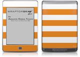 Kearas Psycho Stripes Orange and White - Decal Style Skin (fits Amazon Kindle Touch Skin)