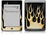 Metal Flames Yellow - Decal Style Skin (fits Amazon Kindle Touch Skin)