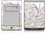 Neon Swoosh on White - Decal Style Skin (fits Amazon Kindle Touch Skin)