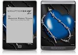 Barbwire Heart Blue - Decal Style Skin (fits Amazon Kindle Touch Skin)