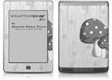Mushrooms Gray - Decal Style Skin (fits Amazon Kindle Touch Skin)