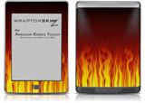 Fire on Black - Decal Style Skin (fits Amazon Kindle Touch Skin)