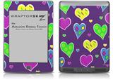 Crazy Hearts - Decal Style Skin (fits Amazon Kindle Touch Skin)