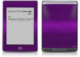 Simulated Brushed Metal Purple - Decal Style Skin (fits Amazon Kindle Touch Skin)