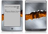 Ripped Metal Fire - Decal Style Skin (fits Amazon Kindle Touch Skin)