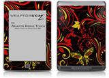 Twisted Garden Red and Yellow - Decal Style Skin (fits Amazon Kindle Touch Skin)