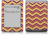 Zig Zag Yellow Burgundy Orange - Decal Style Skin (fits Amazon Kindle Touch Skin)