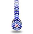 Skin Decal Wrap works with Original Beats Solo HD Headphones Zig Zag Blues Skin Only (HEADPHONES NOT INCLUDED)