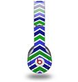 Skin Decal Wrap works with Original Beats Solo HD Headphones Zig Zag Blue Green Skin Only (HEADPHONES NOT INCLUDED)