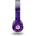 Skin Decal Wrap works with Original Beats Solo HD Headphones Flaming Fire Skull Purple Skin Only (HEADPHONES NOT INCLUDED)