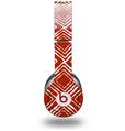 Skin Decal Wrap works with Original Beats Solo HD Headphones Wavey Red Dark Skin Only (HEADPHONES NOT INCLUDED)