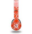 Skin Decal Wrap works with Original Beats Solo HD Headphones Wavey Red Skin Only (HEADPHONES NOT INCLUDED)