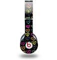 Skin Decal Wrap works with Original Beats Solo HD Headphones Kearas Hearts Black Skin Only (HEADPHONES NOT INCLUDED)