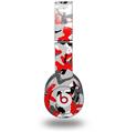 Skin Decal Wrap works with Original Beats Solo HD Headphones Sexy Girl Silhouette Camo Red Skin Only (HEADPHONES NOT INCLUDED)