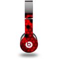 Skin Decal Wrap works with Original Beats Solo HD Headphones HEX Red Skin Only (HEADPHONES NOT INCLUDED)