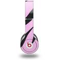 Skin Decal Wrap works with Original Beats Solo HD Headphones Zebra Skin Pink Skin Only (HEADPHONES NOT INCLUDED)