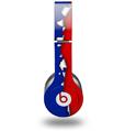 Skin Decal Wrap works with Original Beats Solo HD Headphones Ripped Colors Blue Red Skin Only (HEADPHONES NOT INCLUDED)