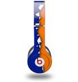 Skin Decal Wrap works with Original Beats Solo HD Headphones Ripped Colors Blue Orange Skin Only (HEADPHONES NOT INCLUDED)